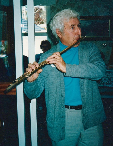 Trevor Hutton playing the flute